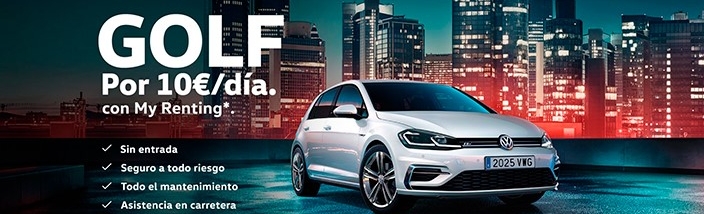 Oferta precio nuevo Volkswagen Golf 10 € día en Huelva